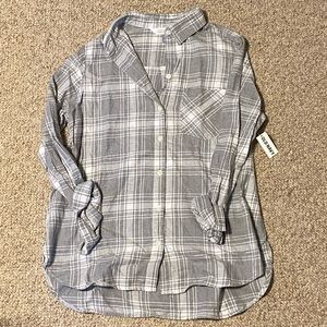 NWT Old Navy Plaid Button Down Shirt